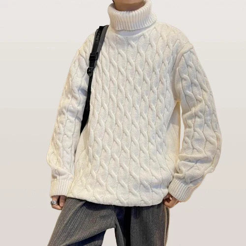 Rollkragenpullover Herren aus Wolle